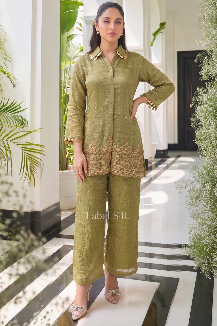 Glow Embellished Tissue Co Ord Set - Image 6