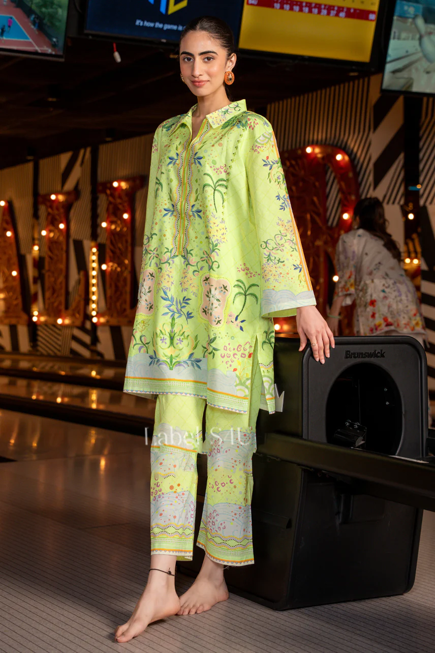 Green Bloom Cotton-Co-ord Set - Image 3
