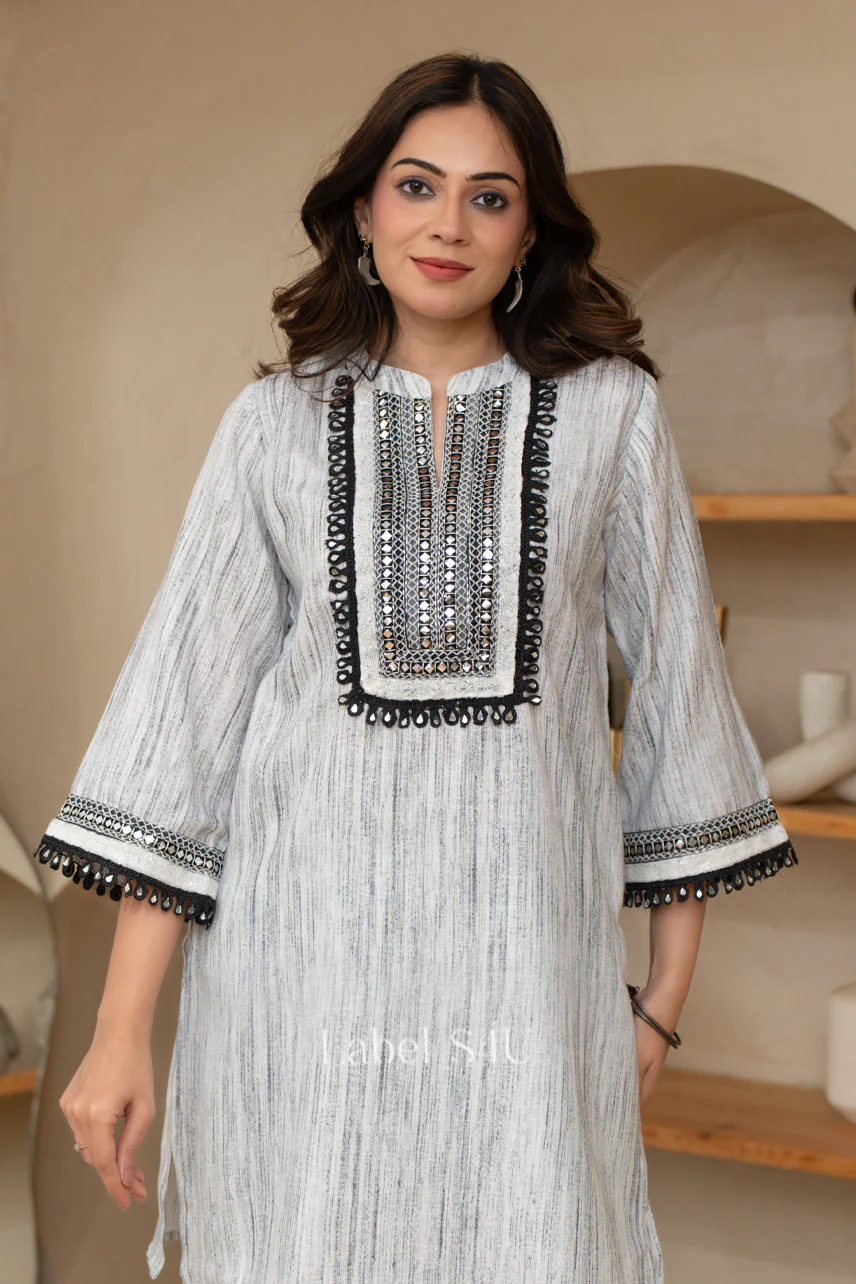 Effortless Grey Tassel-Co-ord Set - Image 2