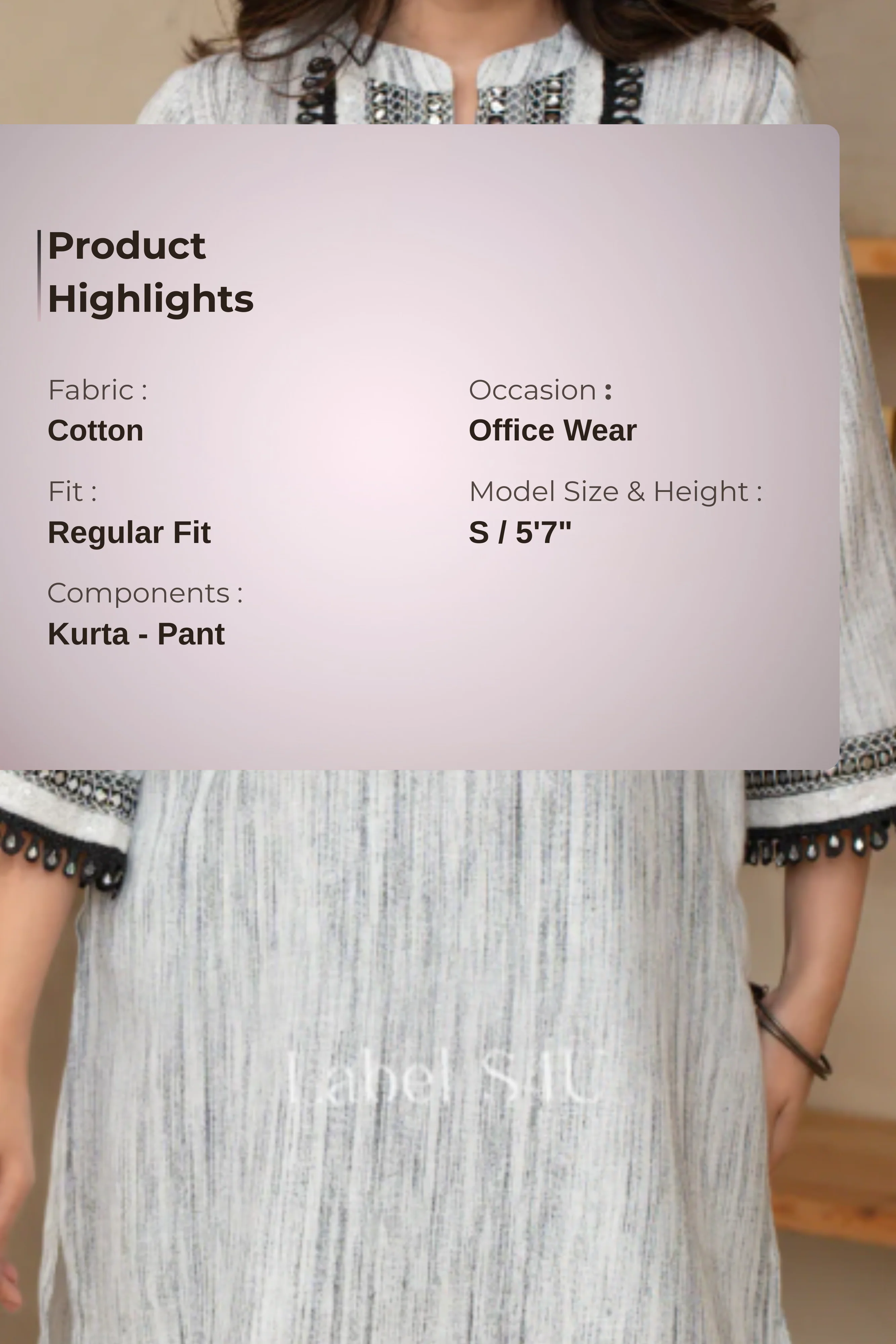 Effortless Grey Tassel-Co-ord Set - Image 4