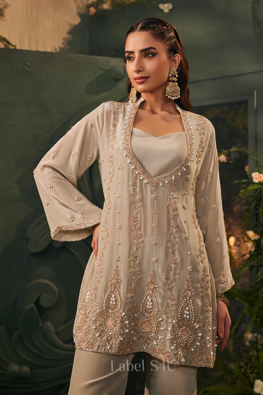 Grey Handwork-Co-ord Set - Image 3