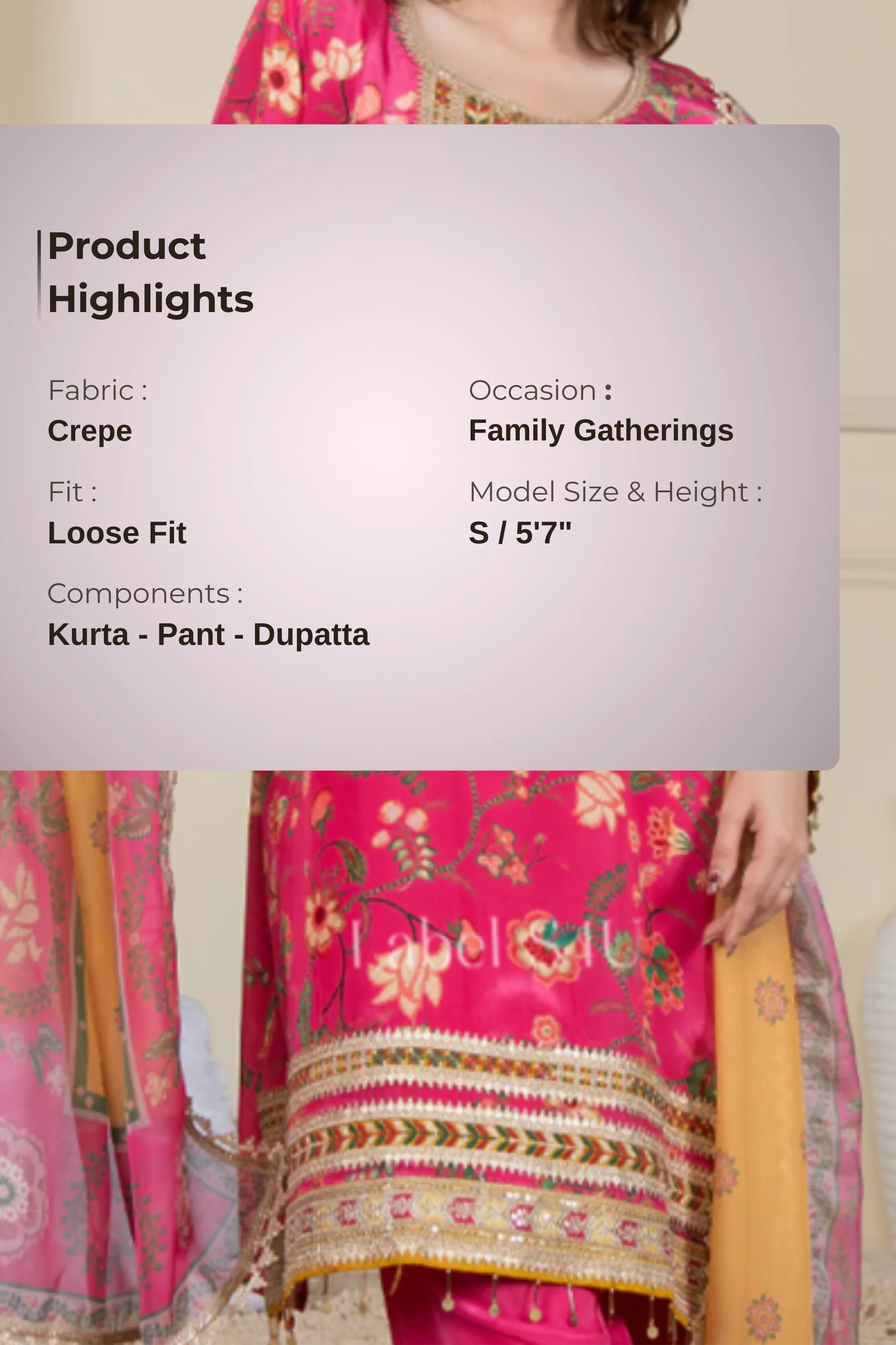 Gulabi Nazakat Floral-Suit Set - Image 3