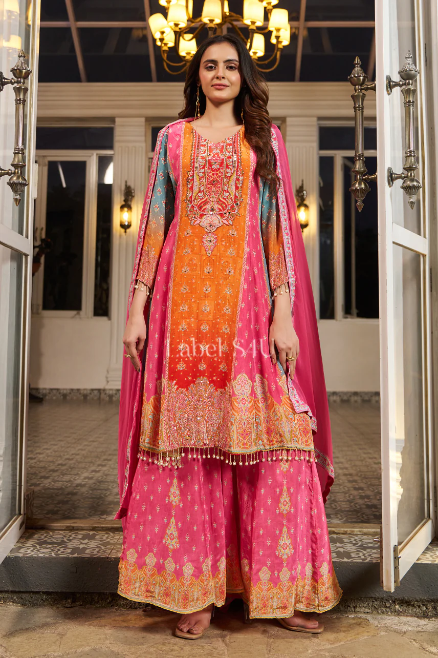 Gulbahaar Jashn Printed-Anarkali Set