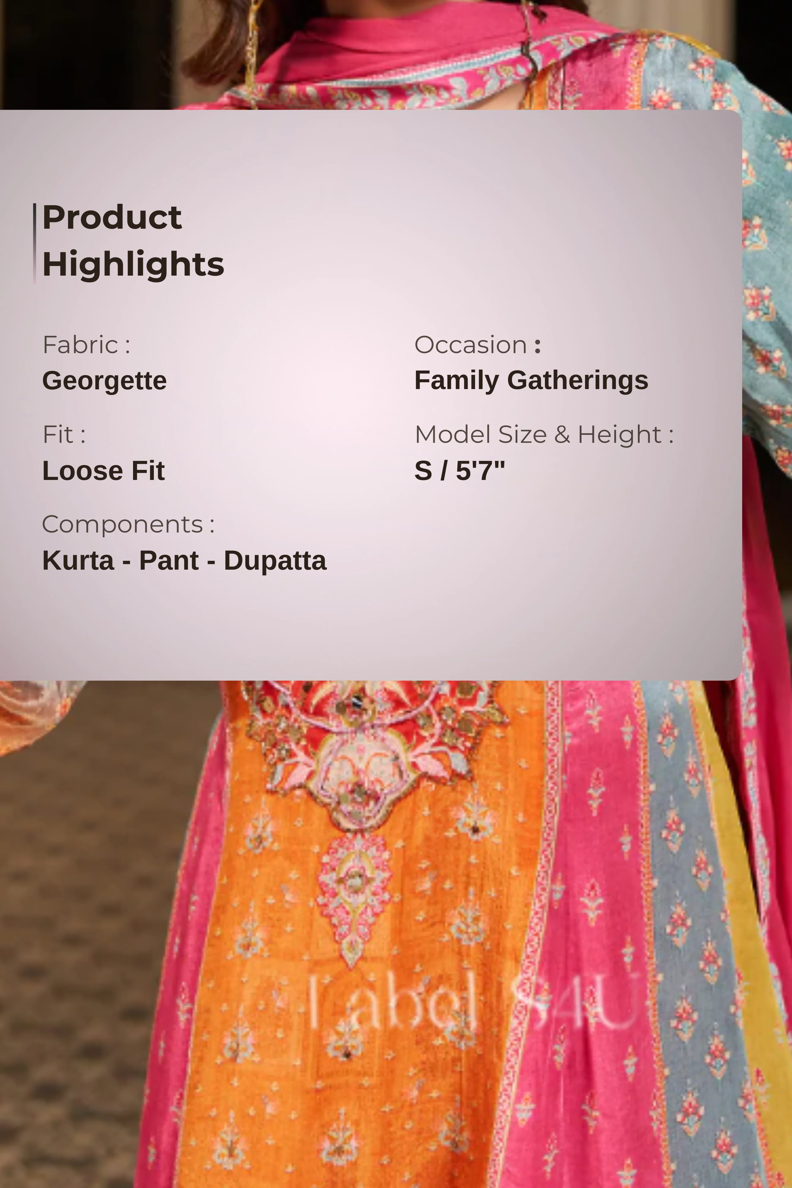 Gulbahaar Jashn Printed-Anarkali Set - Image 4