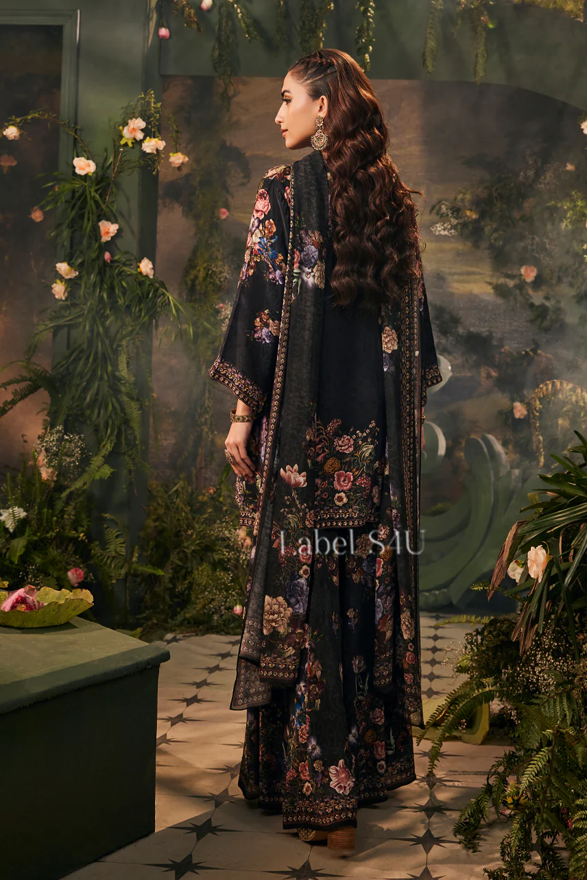 Gulnaar Black Printed-Sharara Set - Image 3