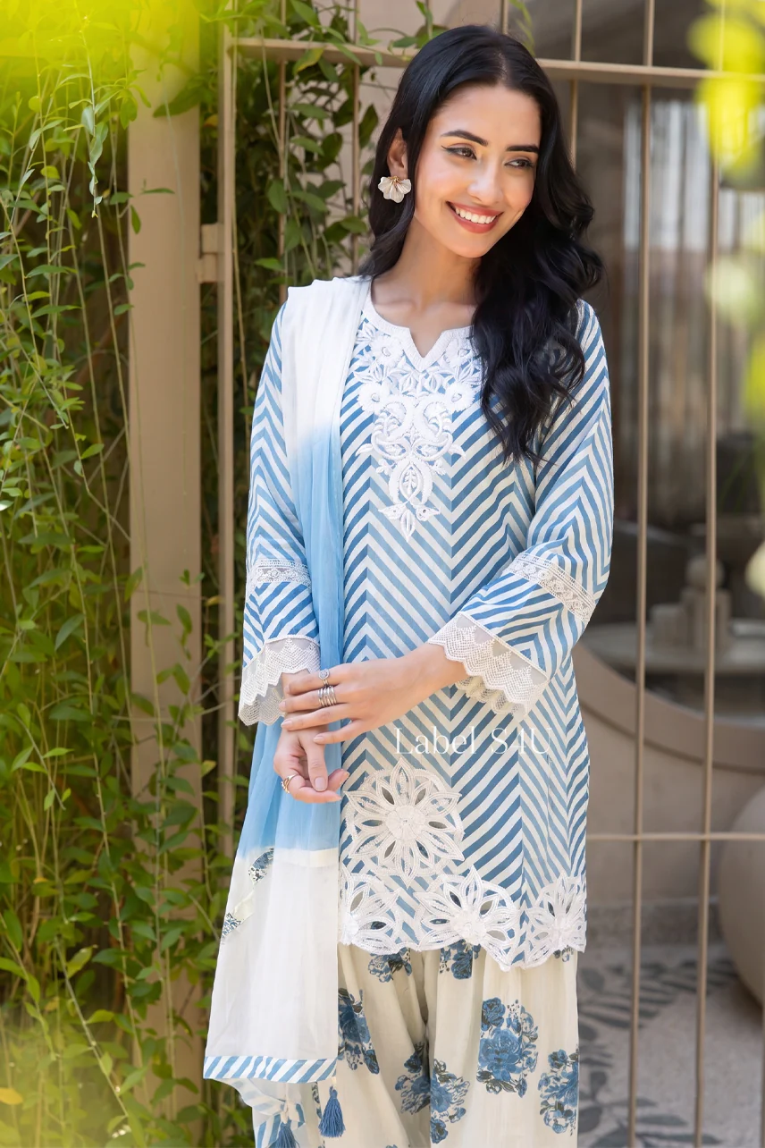 Ivyra Embroidered Farshi Salwar Set - Image 3