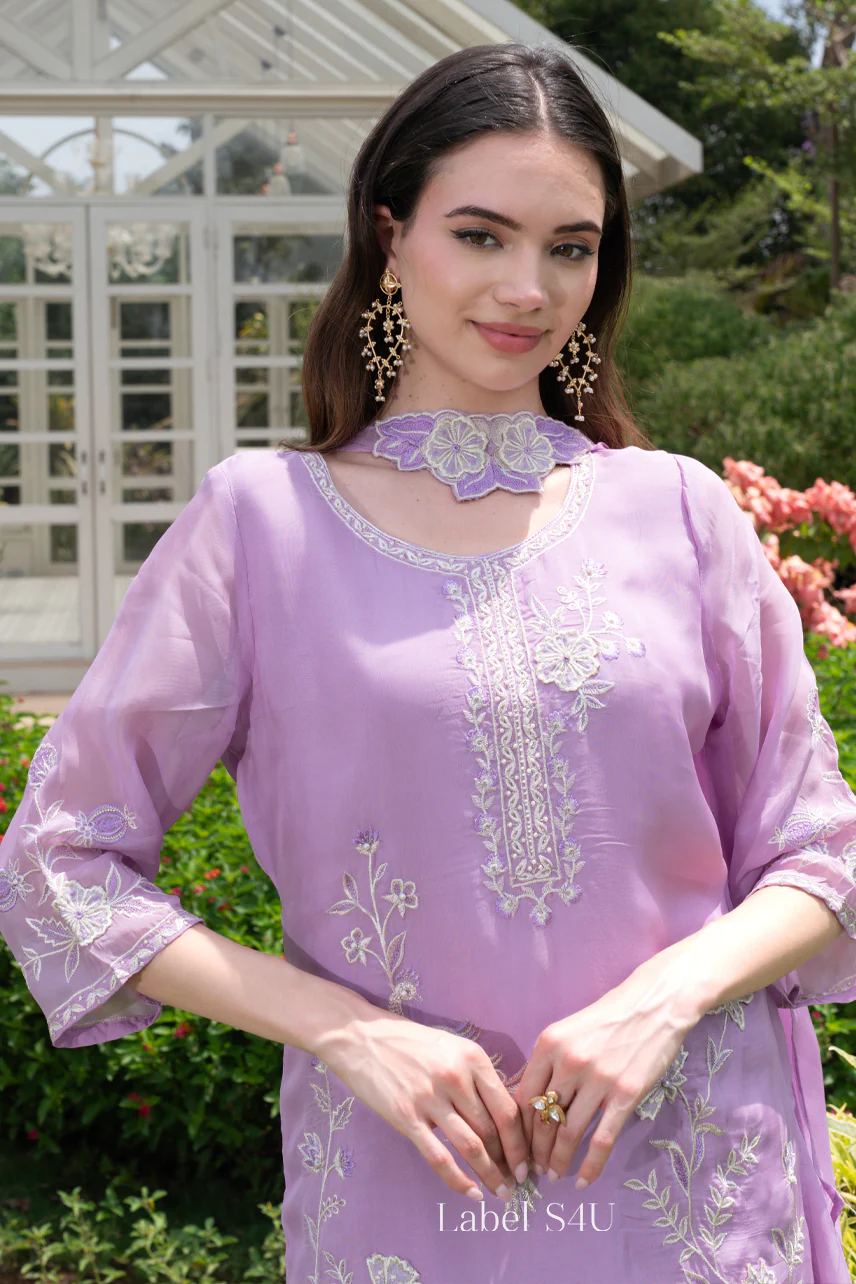 Lavender Charm Farshi Salwar Set - Image 2