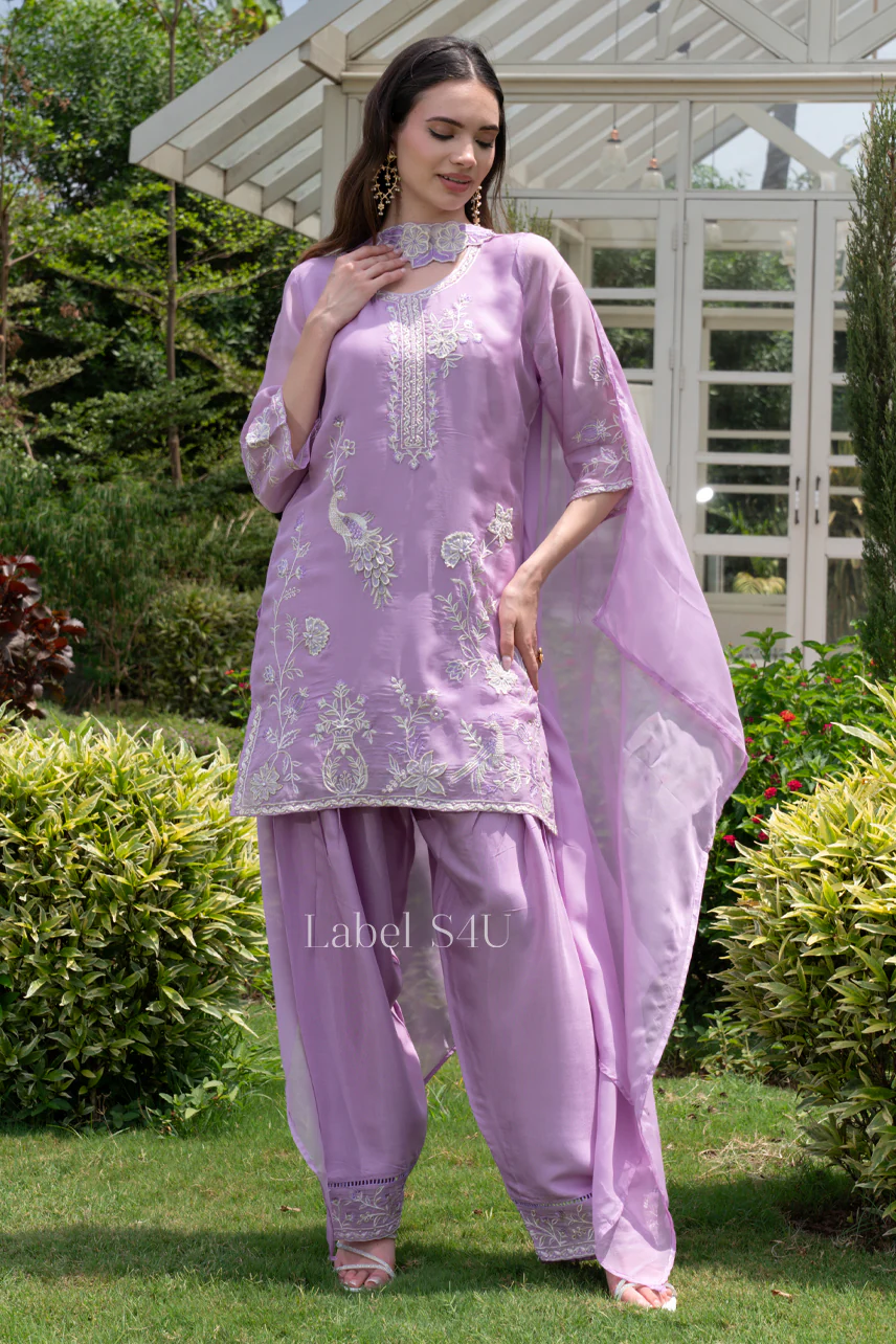 Lavender Charm Farshi Salwar Set - Image 3