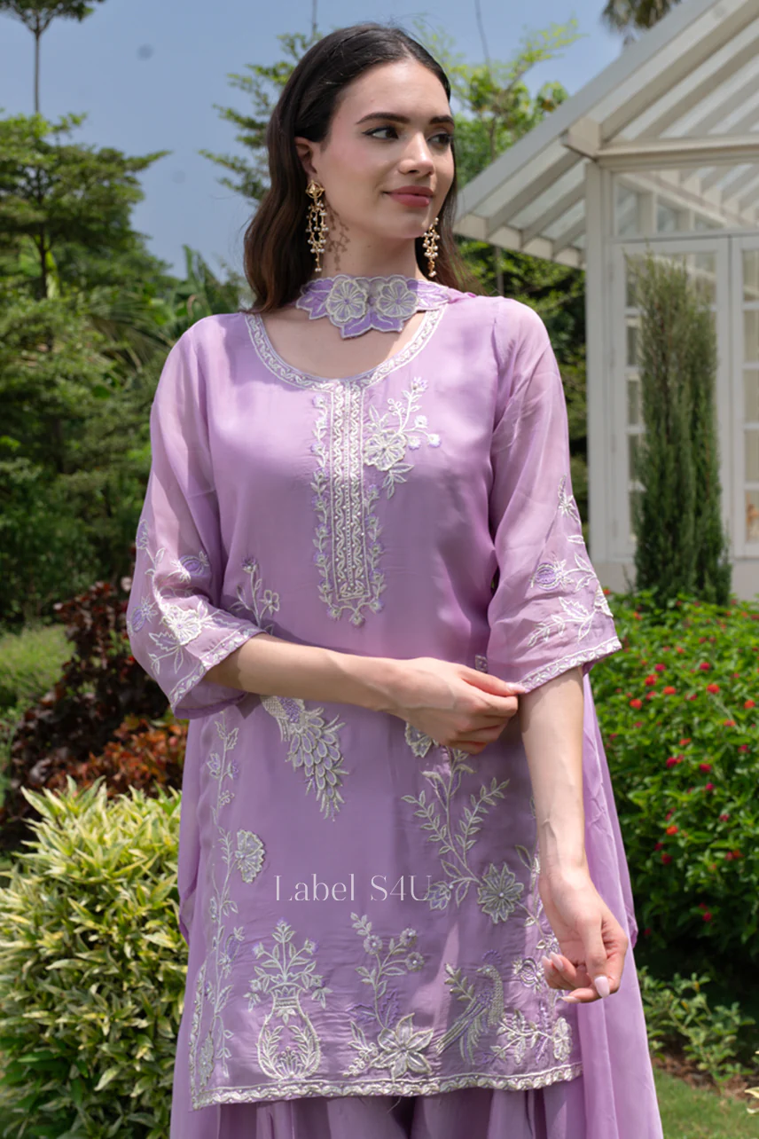 Lavender Charm Farshi Salwar Set - Image 4