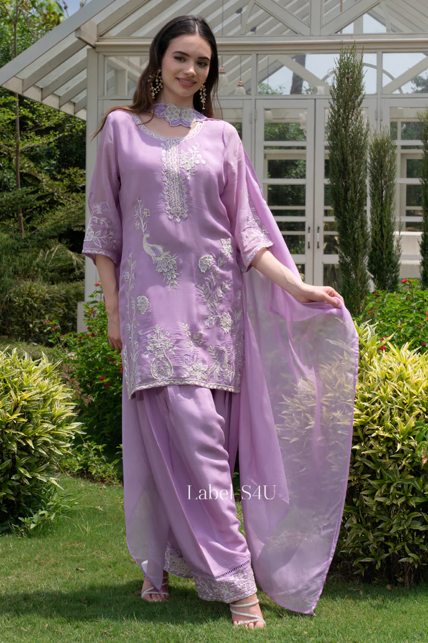 Lavender Charm Farshi Salwar Set - Image 5