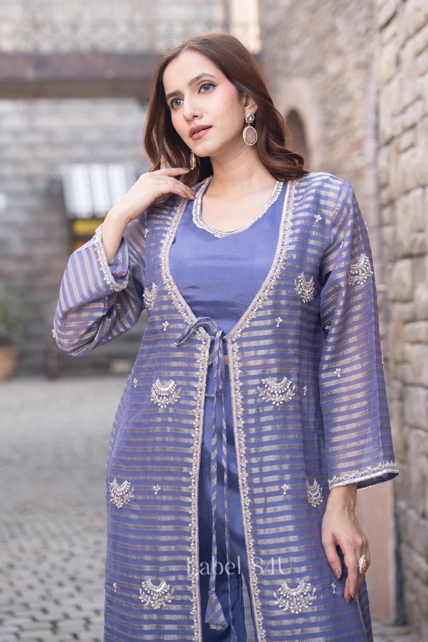 Lavender Charm Indo-Western Set - Image 2
