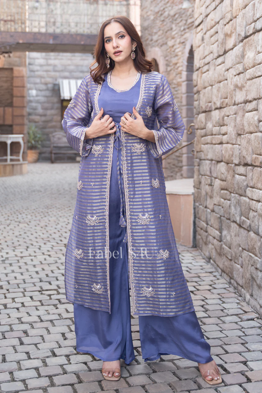 Lavender Charm Indo-Western Set - Image 3