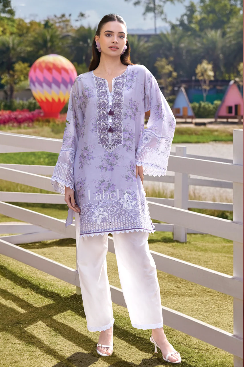 Lilac Floral Printed-Co-ord Set