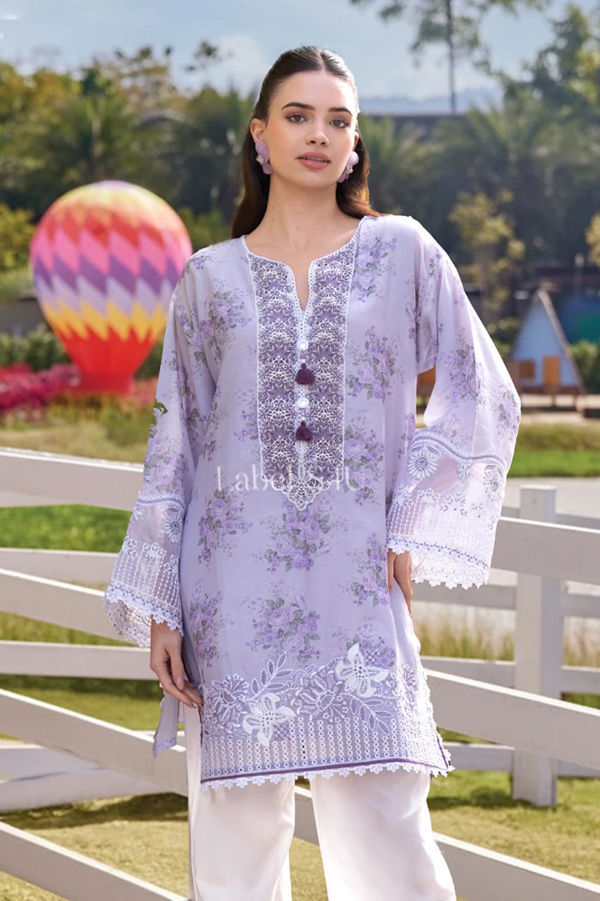Lilac Floral Printed-Co-ord Set - Image 2
