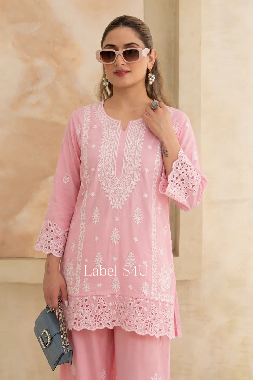 Lush Lucknowi Embroidered Co Ord Set - Image 2