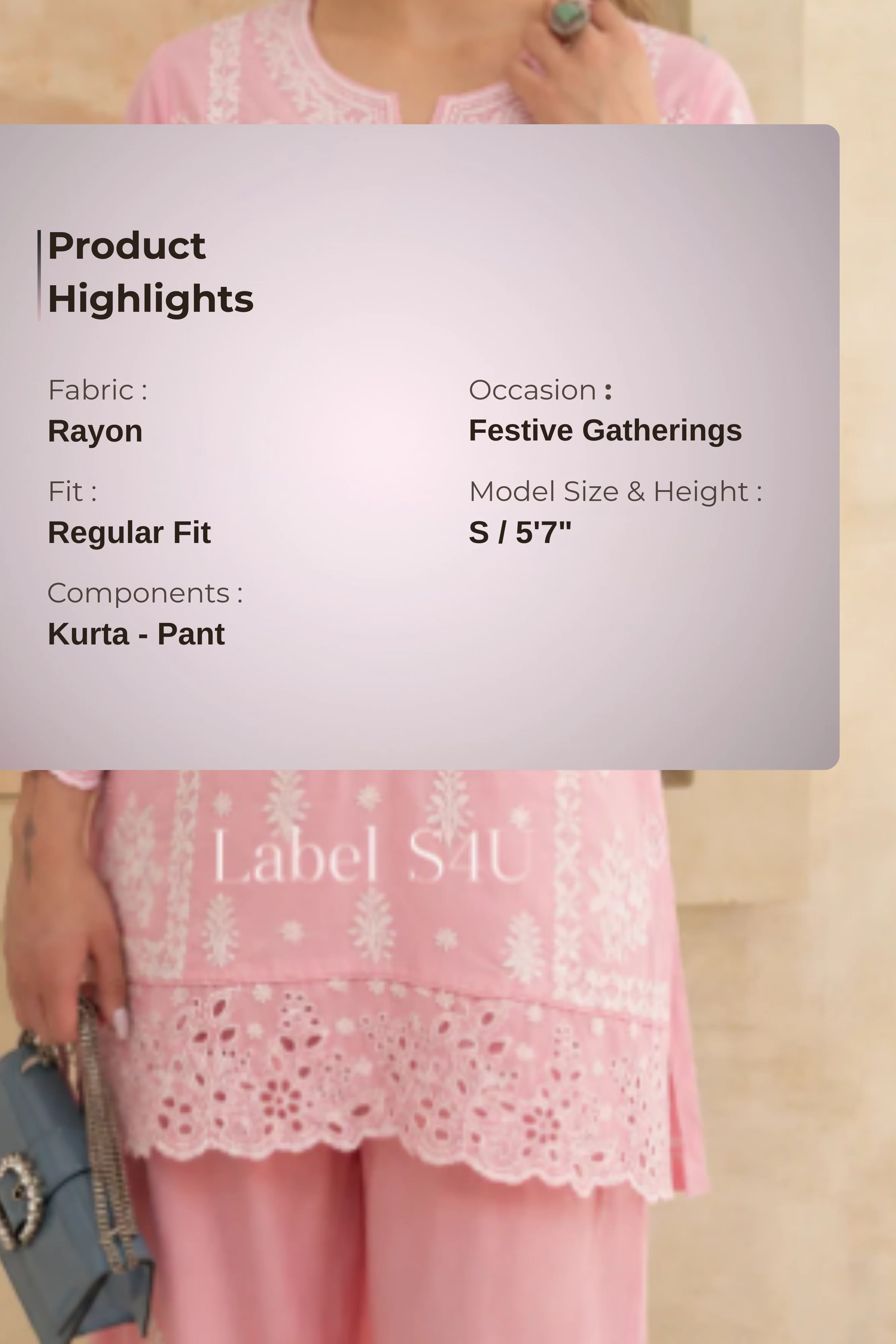 Lush Lucknowi Embroidered Co Ord Set - Image 9
