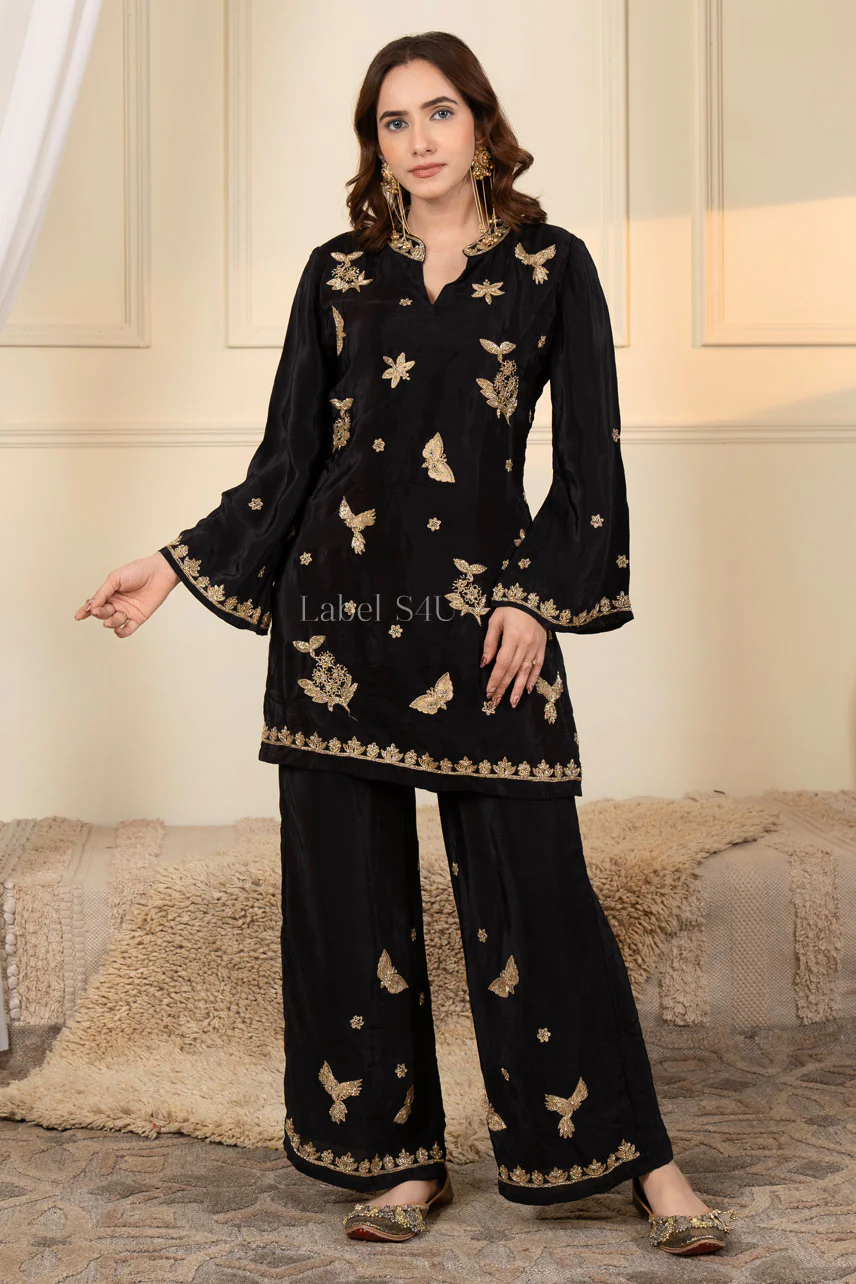 Majestic Black-Co-ord Set