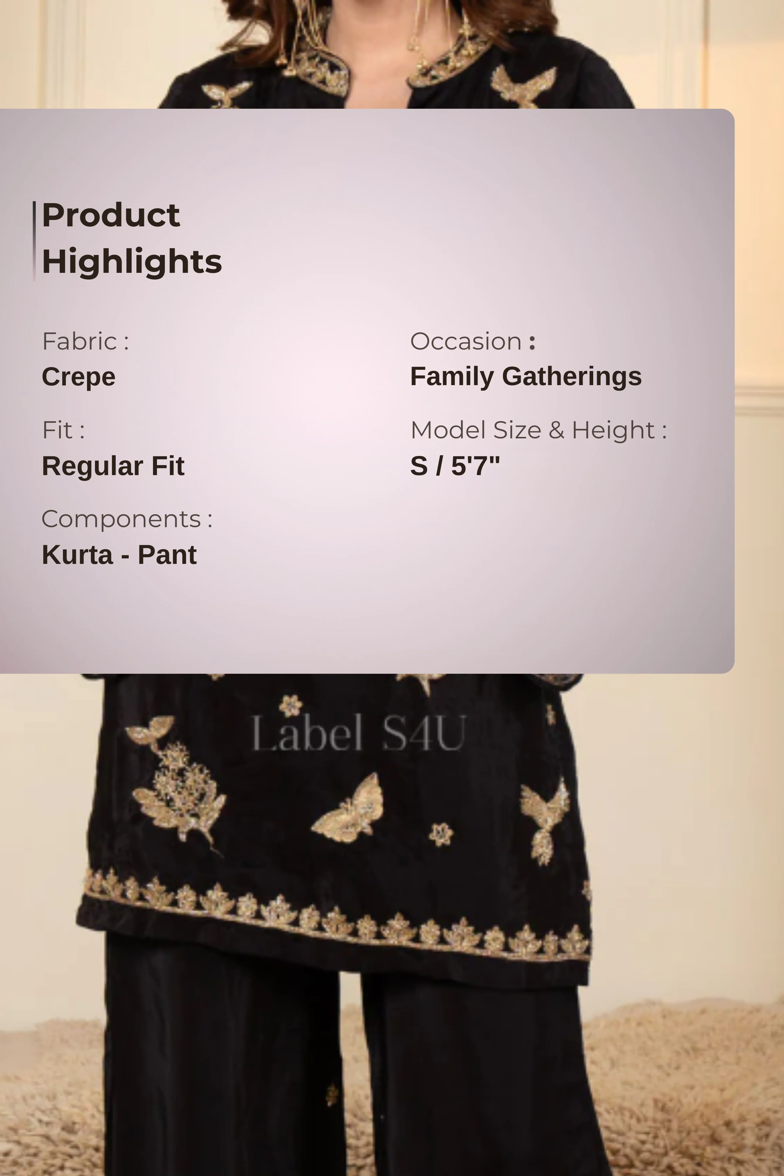 Majestic Black-Co-ord Set - Image 4