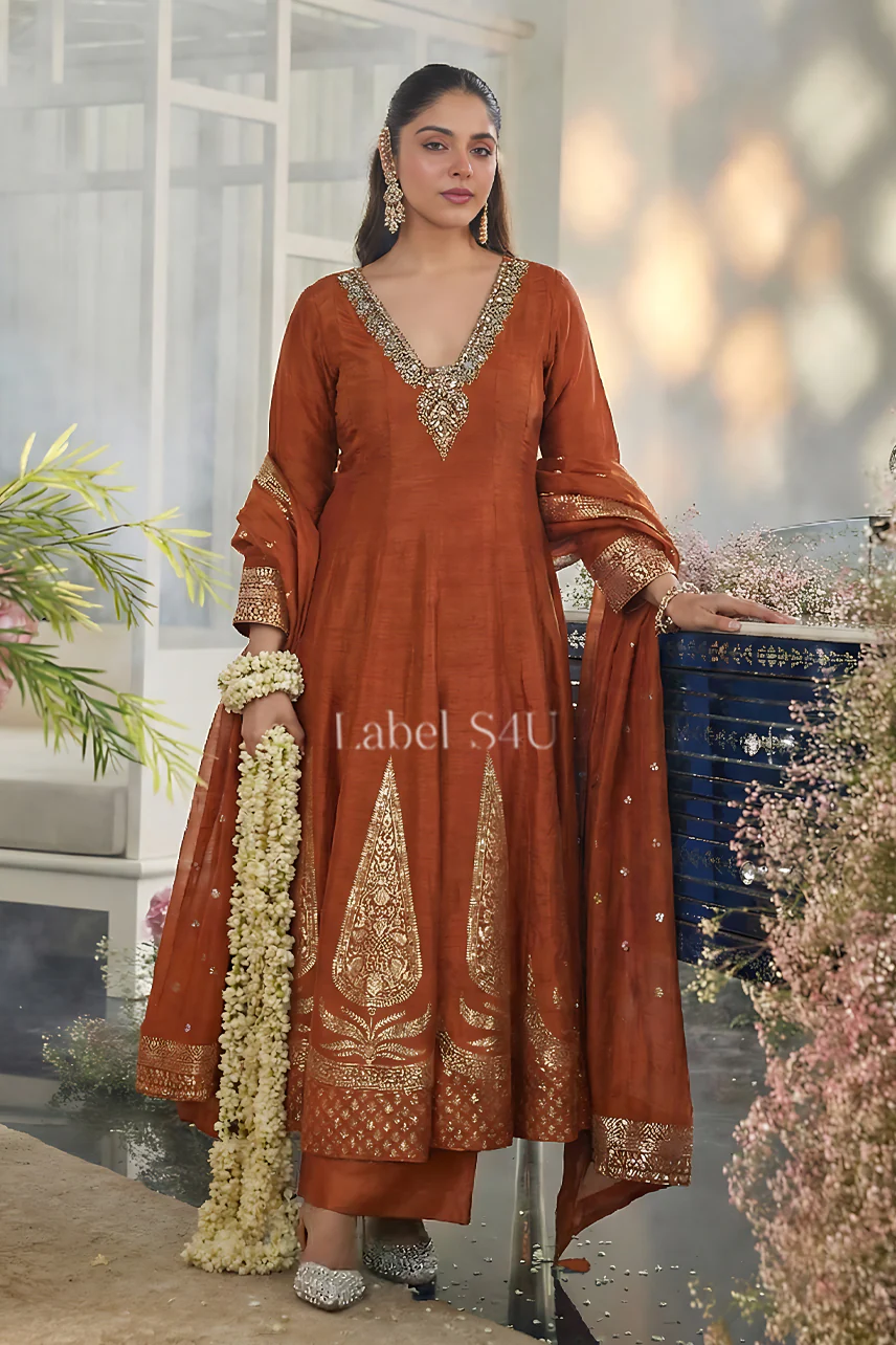 Classic Blue-Anarkali Set - Image 6