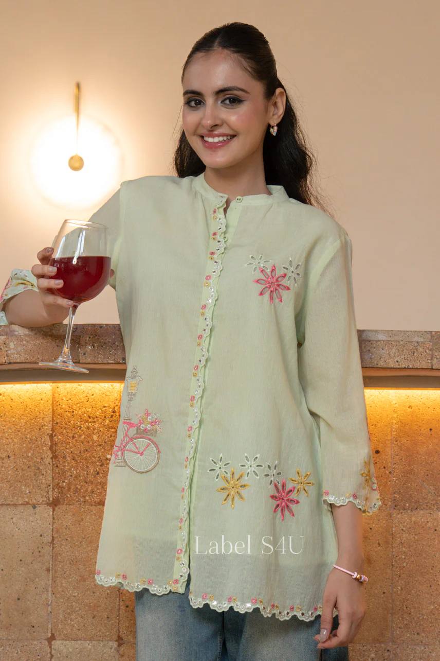 Mint Muse Cotton Shirt - Image 3