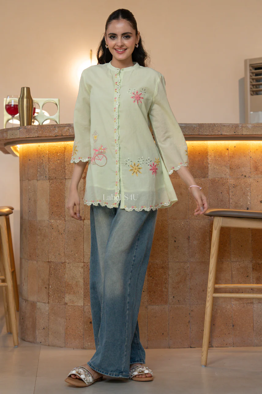 Mint Muse Cotton Shirt - Image 4