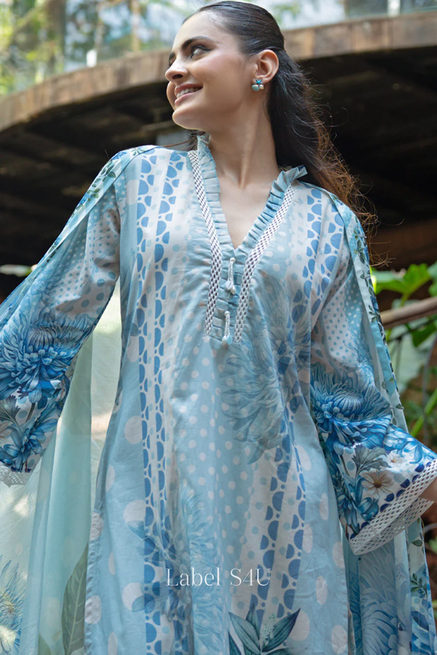 Misty Blooms Cotton Palazzo Set - Image 2