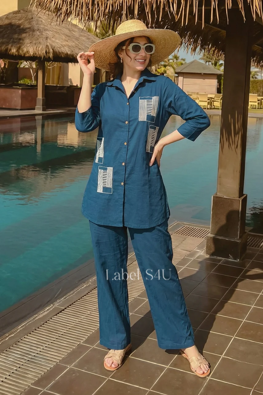 Modern Grid Printed Co-ord Set - Image 3