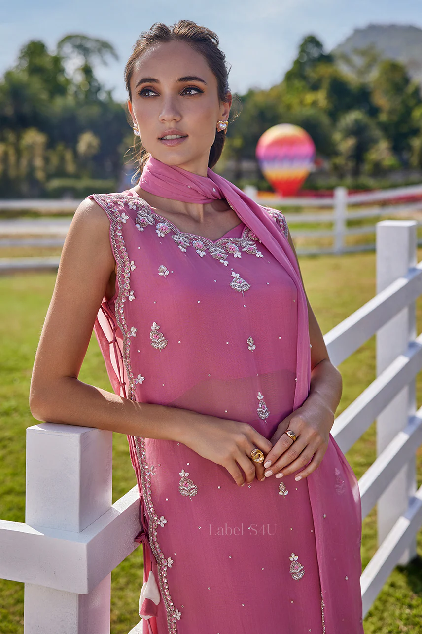 Noor-e-Aqua Handwork Palazzo Set - Image 5