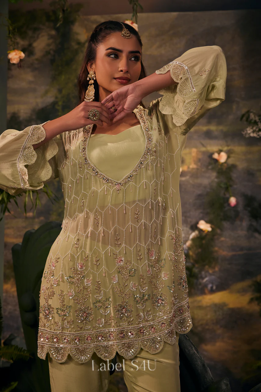 Noor-e-Pista Handwork-Co-ord Set - Image 4