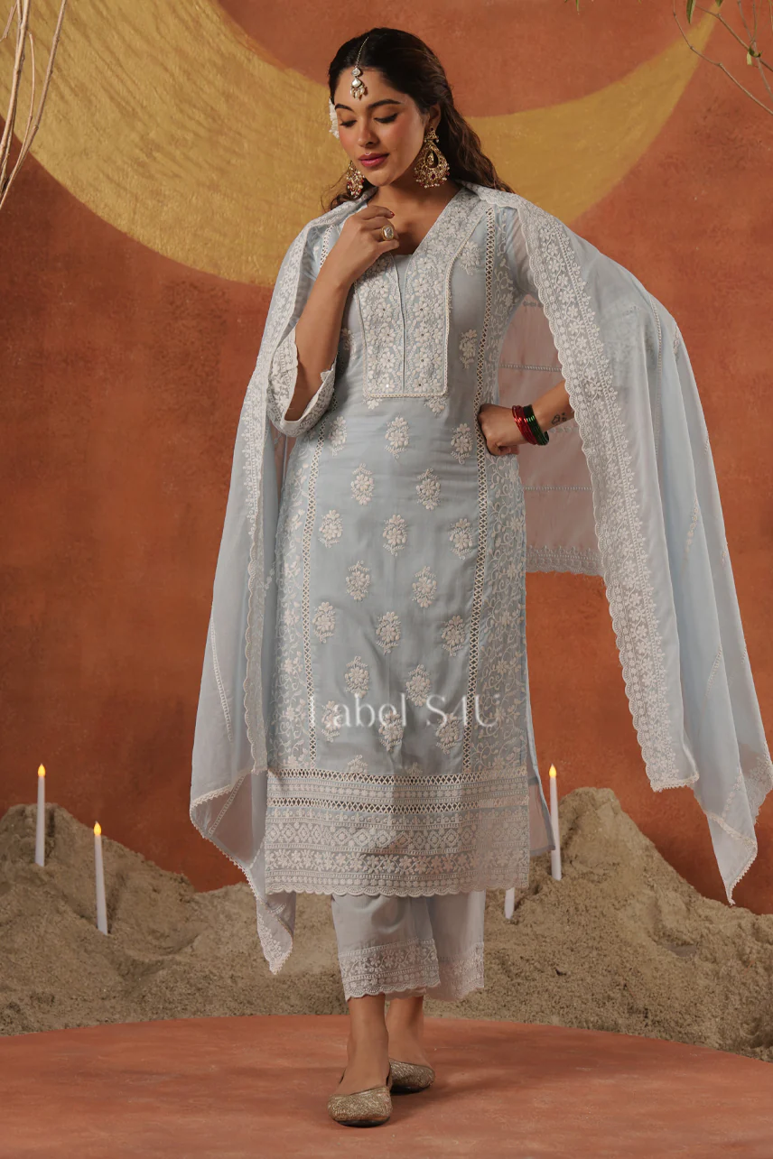 Royal Chikankari Suit Set - Image 3