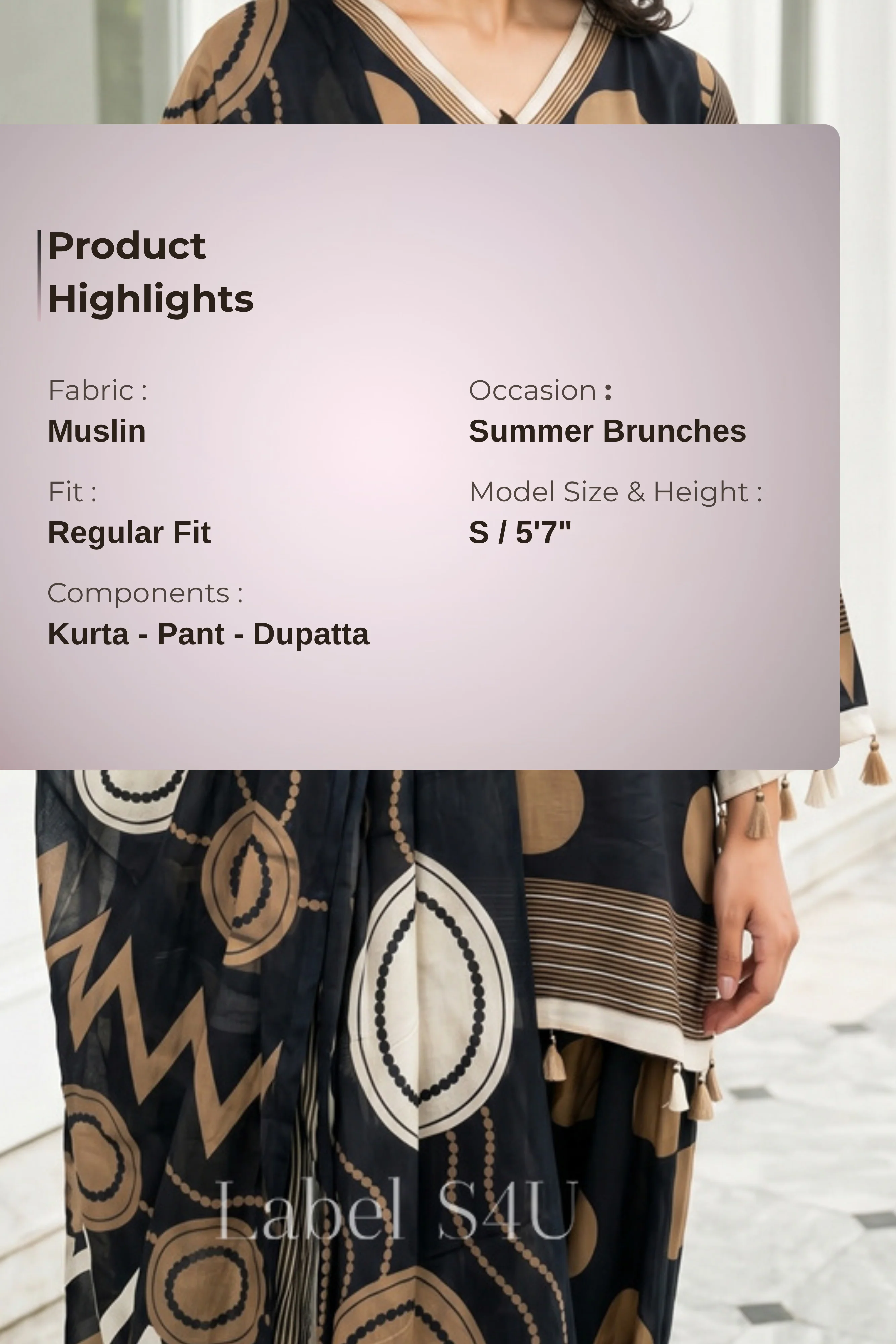 Noor Polka Dot Farshi Salwar Set - Image 5