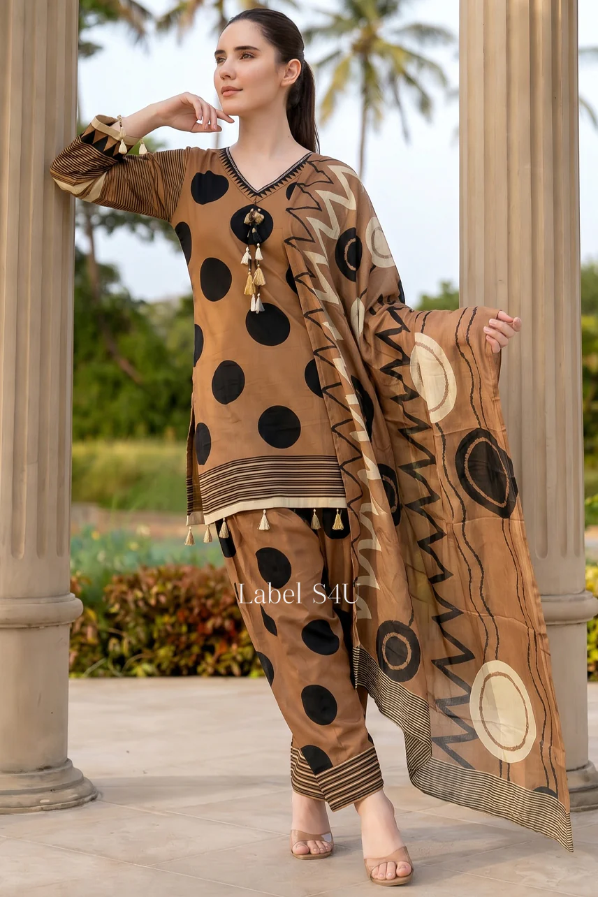 Noor Polka Dot Farshi Salwar Set - Image 8