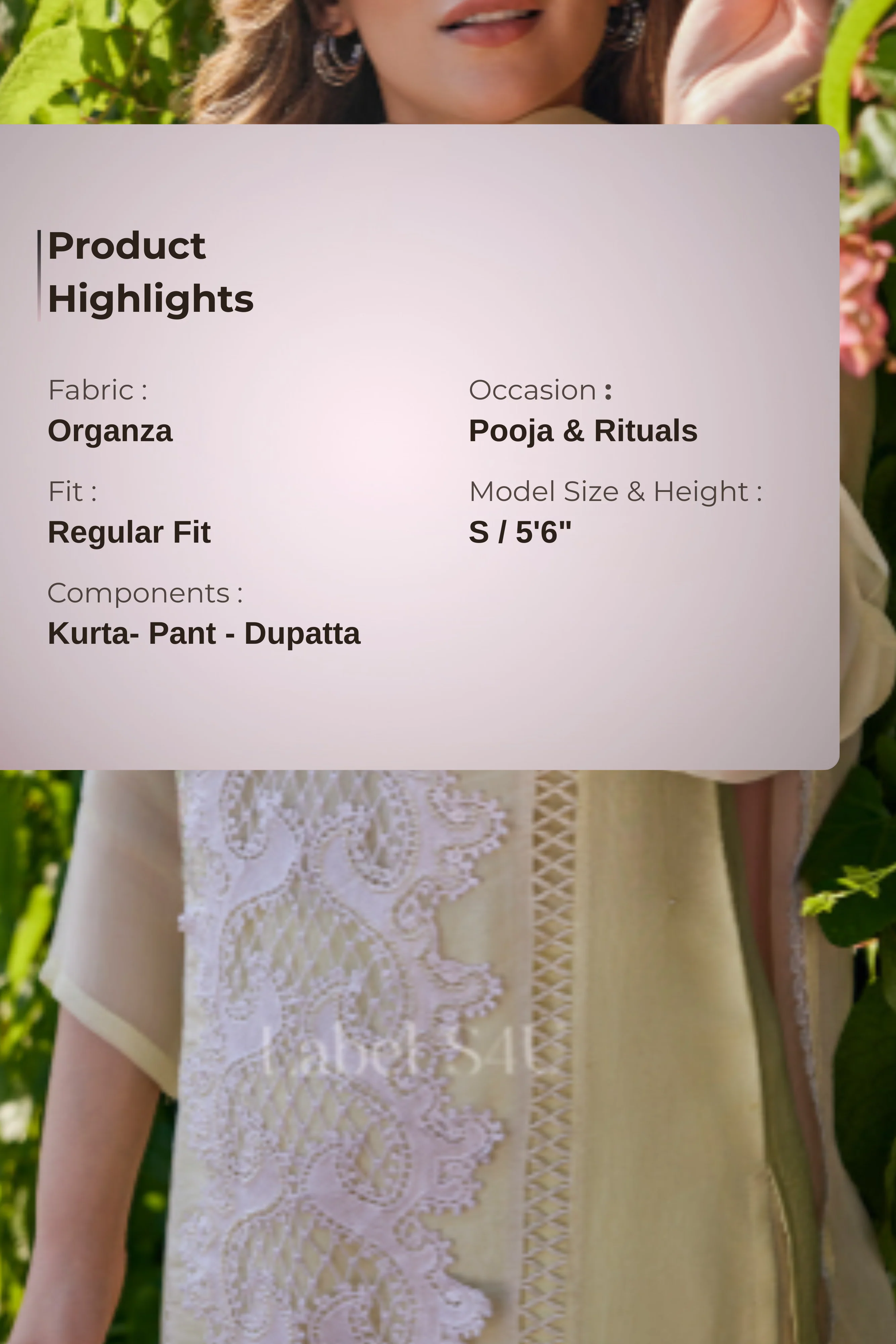 Noor Yellow Cutwork-Suit Set - Image 4
