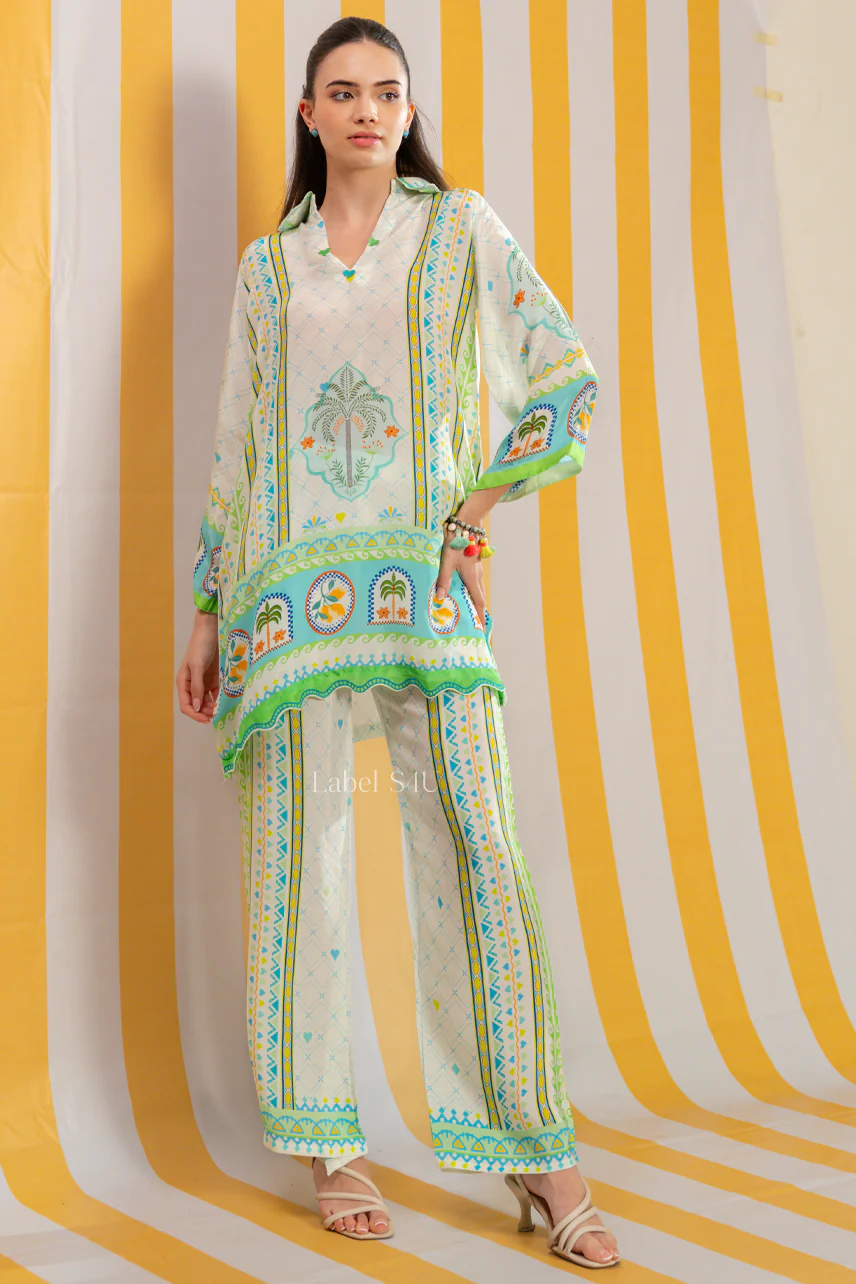 Oasis Printed Crepe Co Ord Set