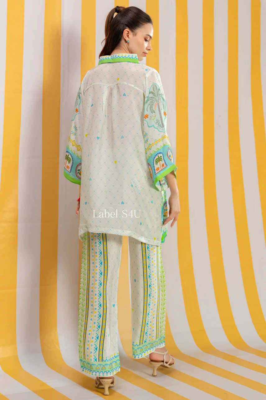 Oasis Printed Crepe Co Ord Set - Image 2