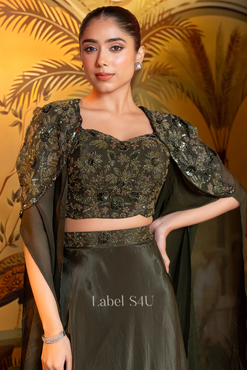Olive Obsession-Cape Set - Image 2