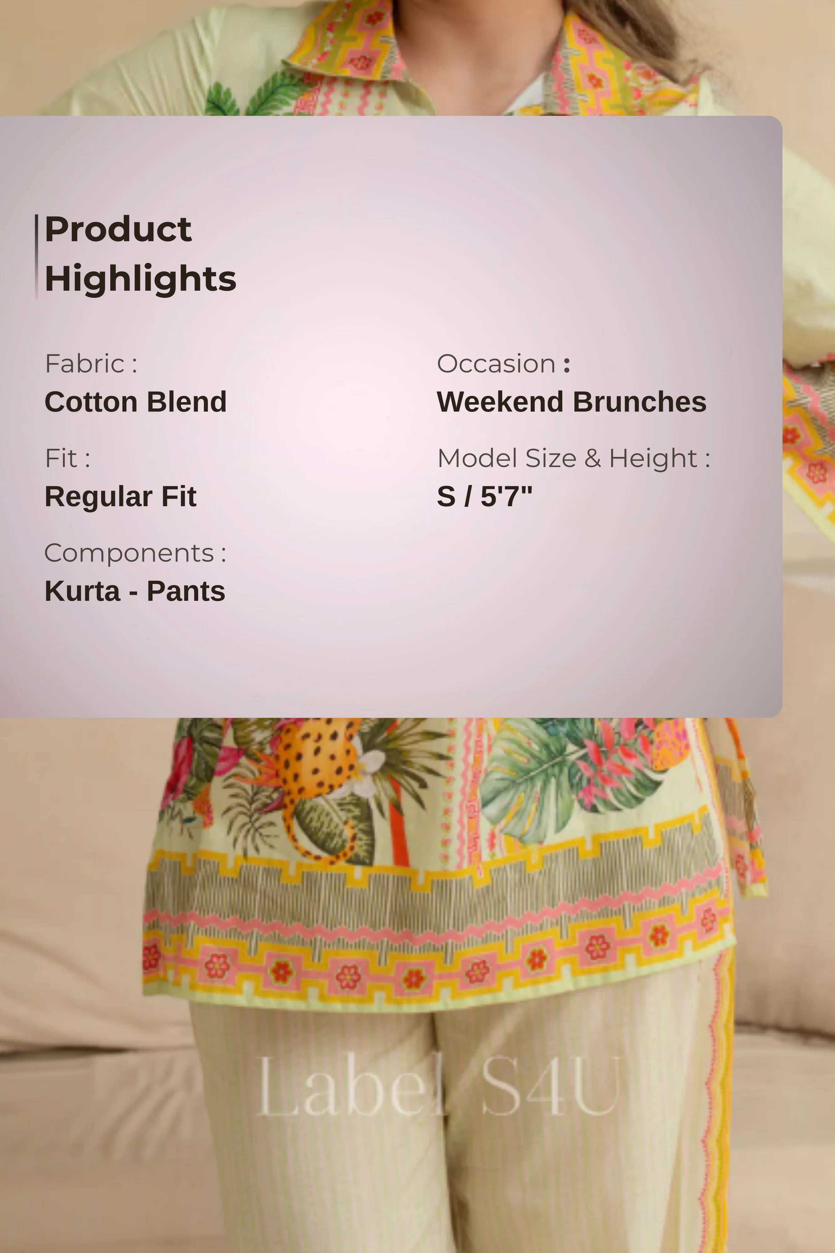 Palm Printed Cotton Co-ord set - Image 5