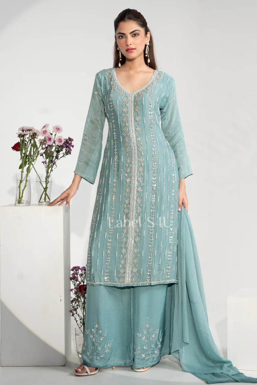 Pastel Charm-Palazzo Set