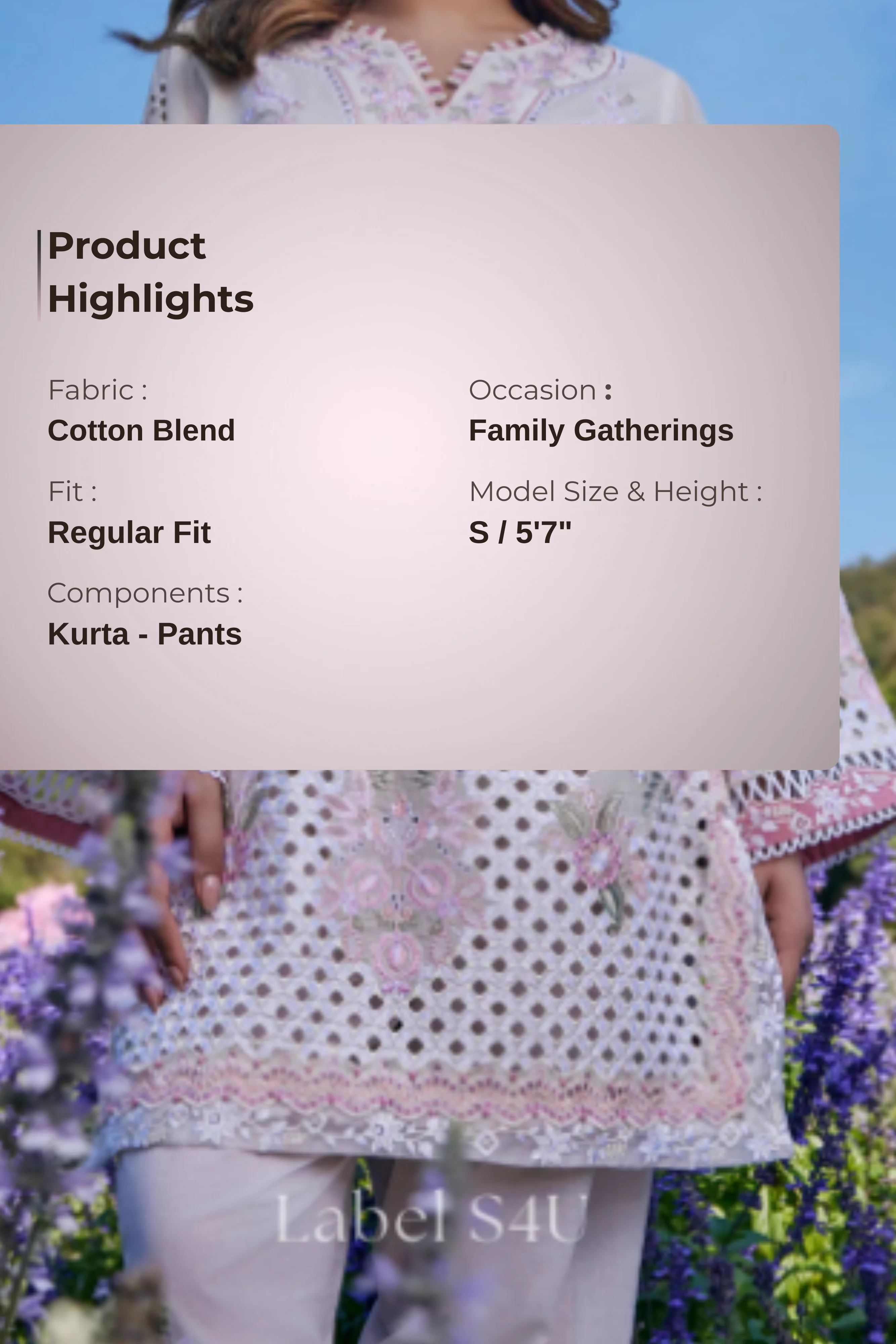 Pastel Cutwork Summer Co-ord Set - Image 5