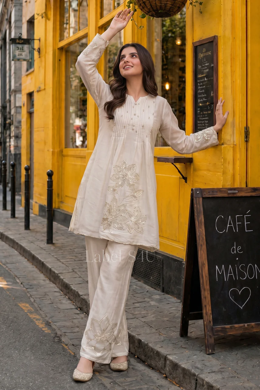 Pearl Fleurline Embroidered Co-ord Set - Image 3