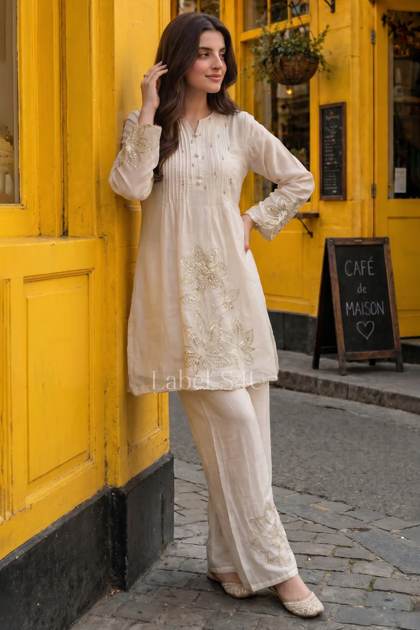 Pearl Fleurline Embroidered Co-ord Set - Image 4