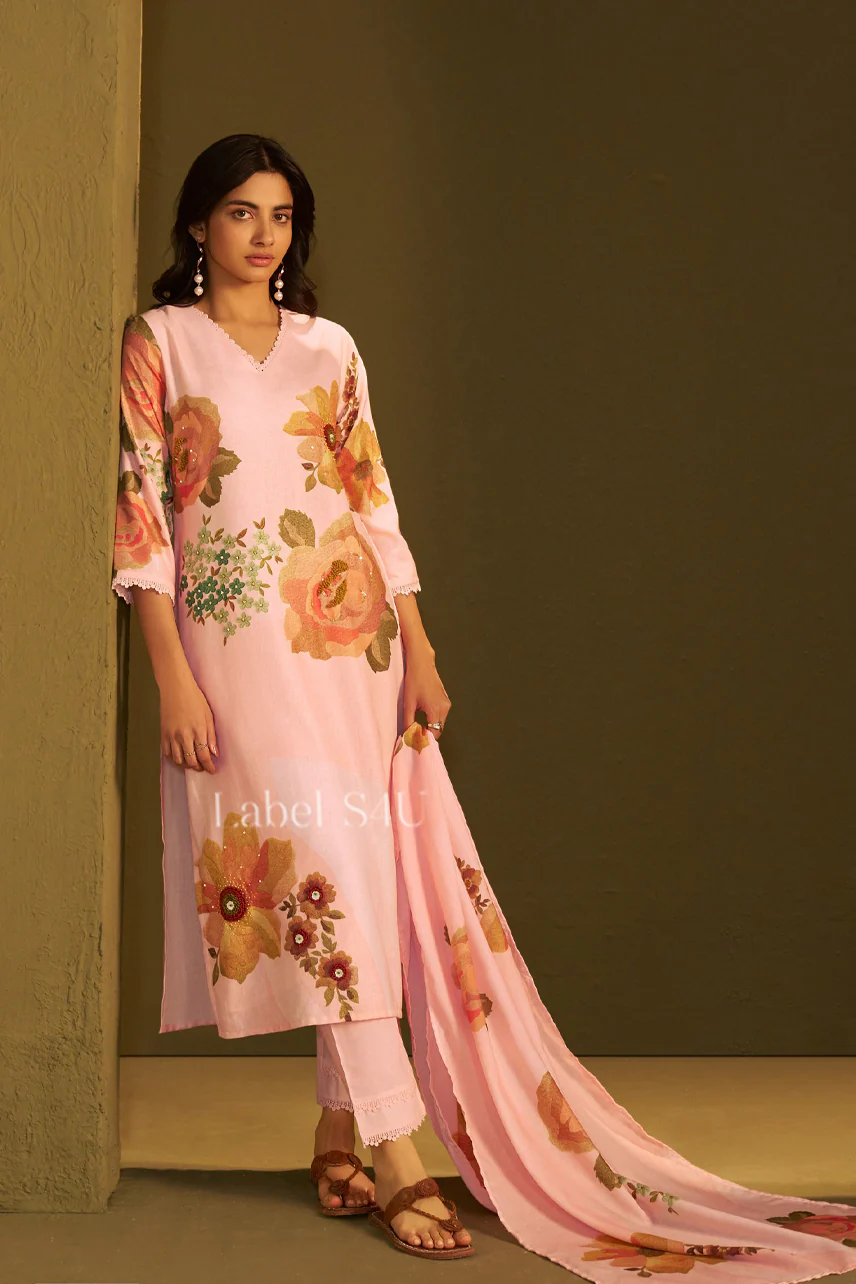 Petal Crush Linen-Suit Set - Image 3