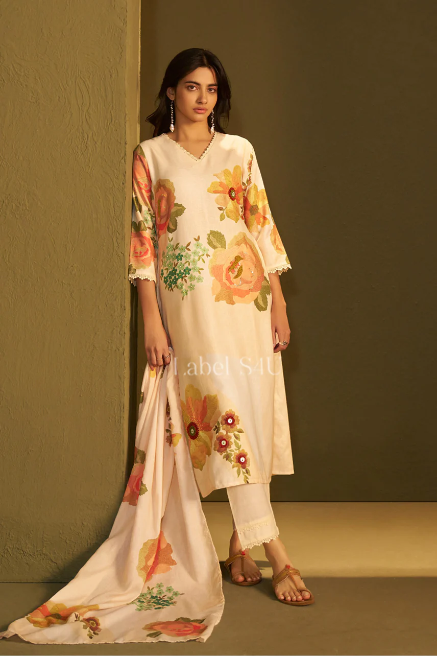 Petal Crush Linen-Suit Set - Image 4