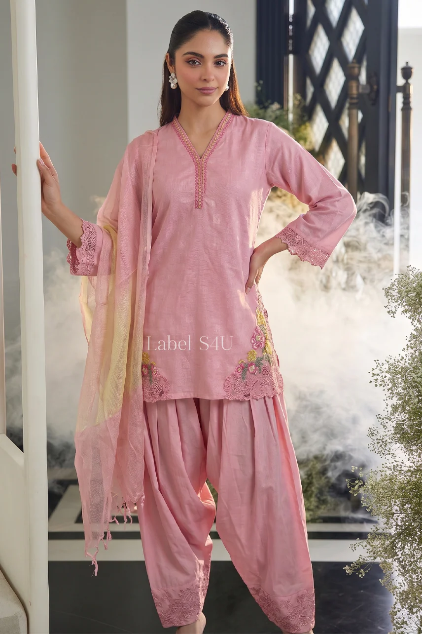 Petal Grace Cotton Farshi Salwar Set - Image 10