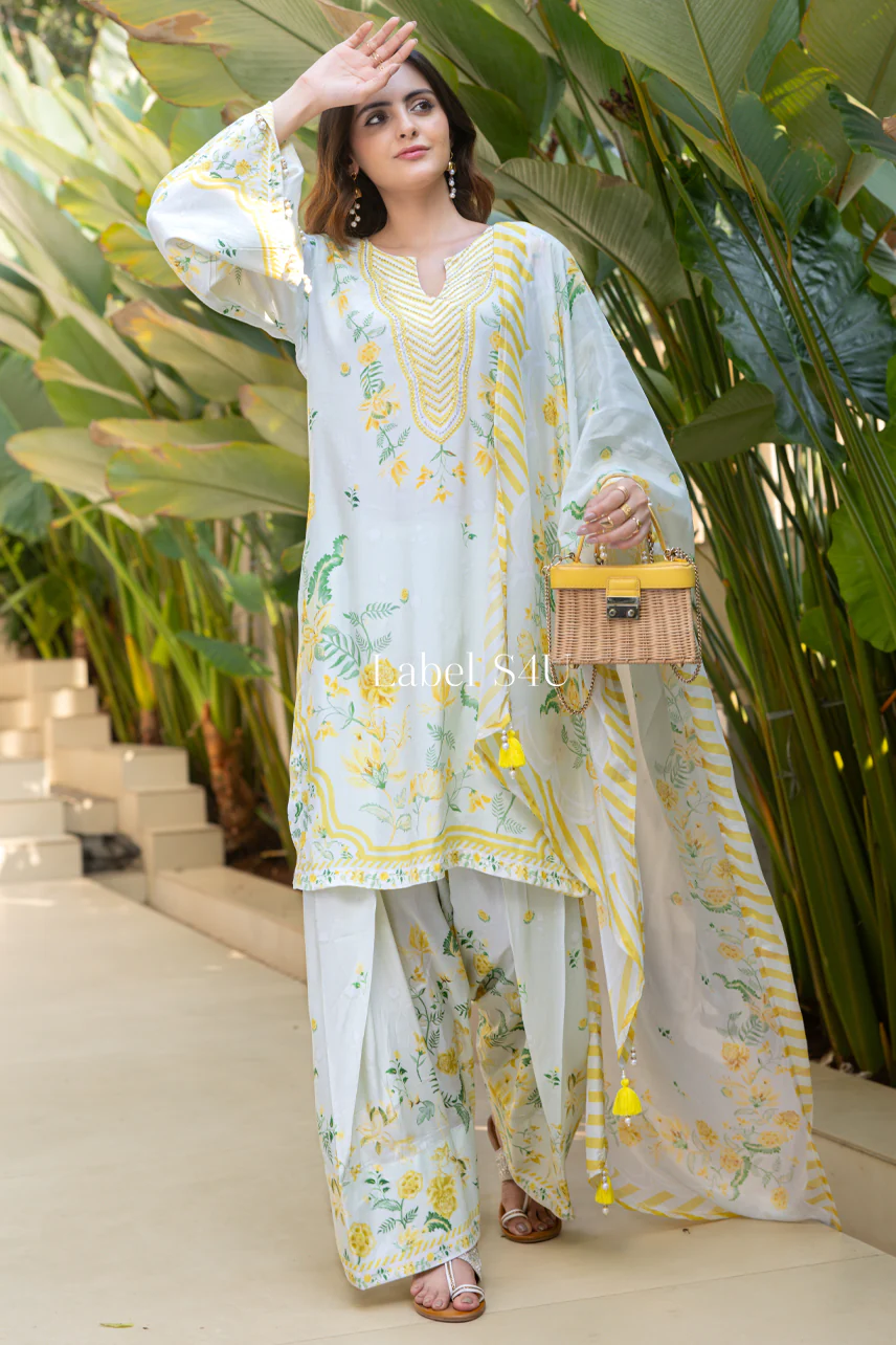 Pista Breeze Printed Farshi Salwar Set - Image 3