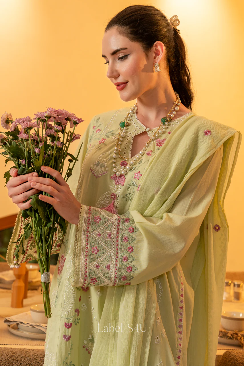 Pistachio Poetry Embroidered Suit Set - Image 2