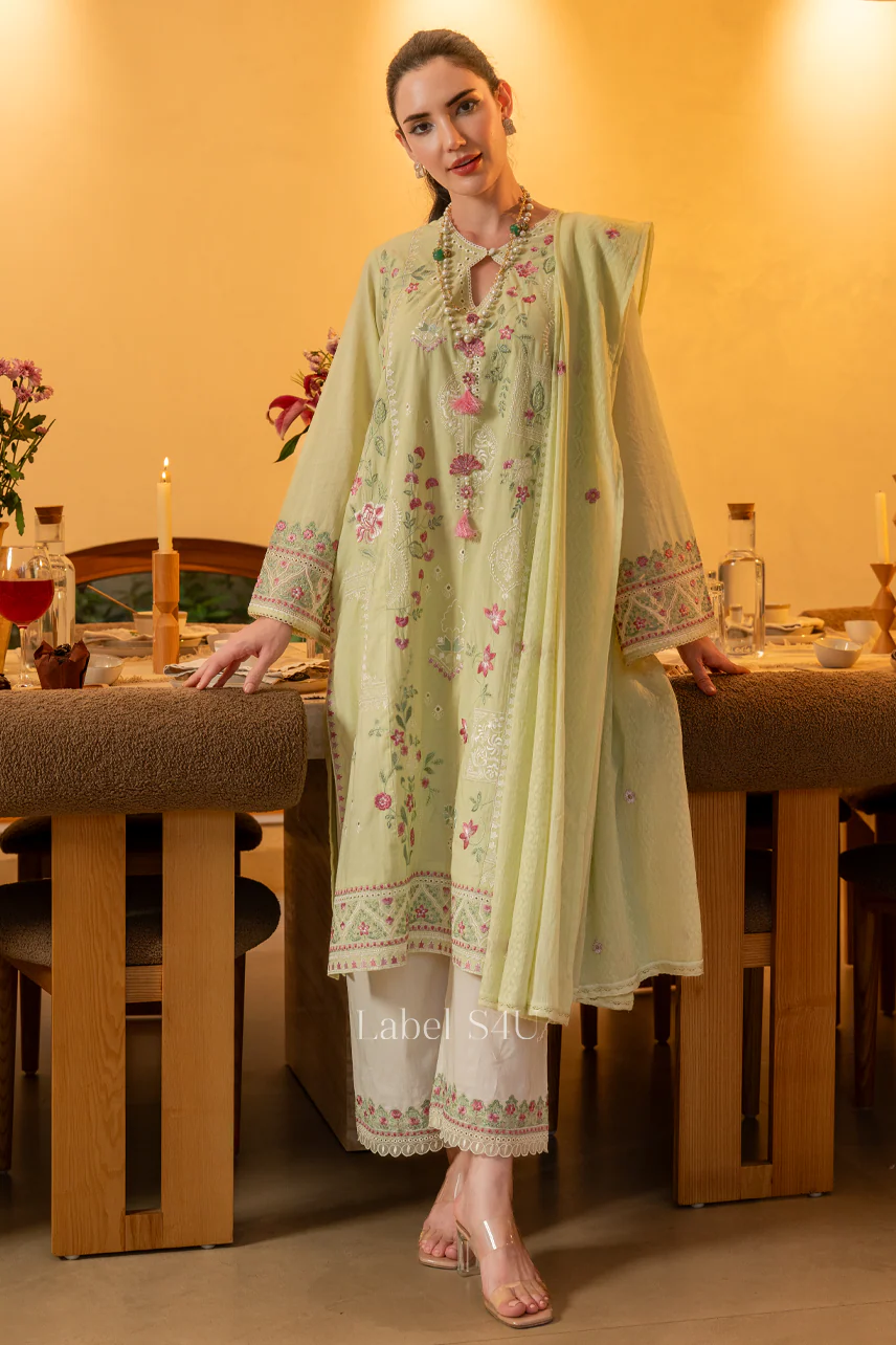 Pistachio Poetry Embroidered Suit Set - Image 3
