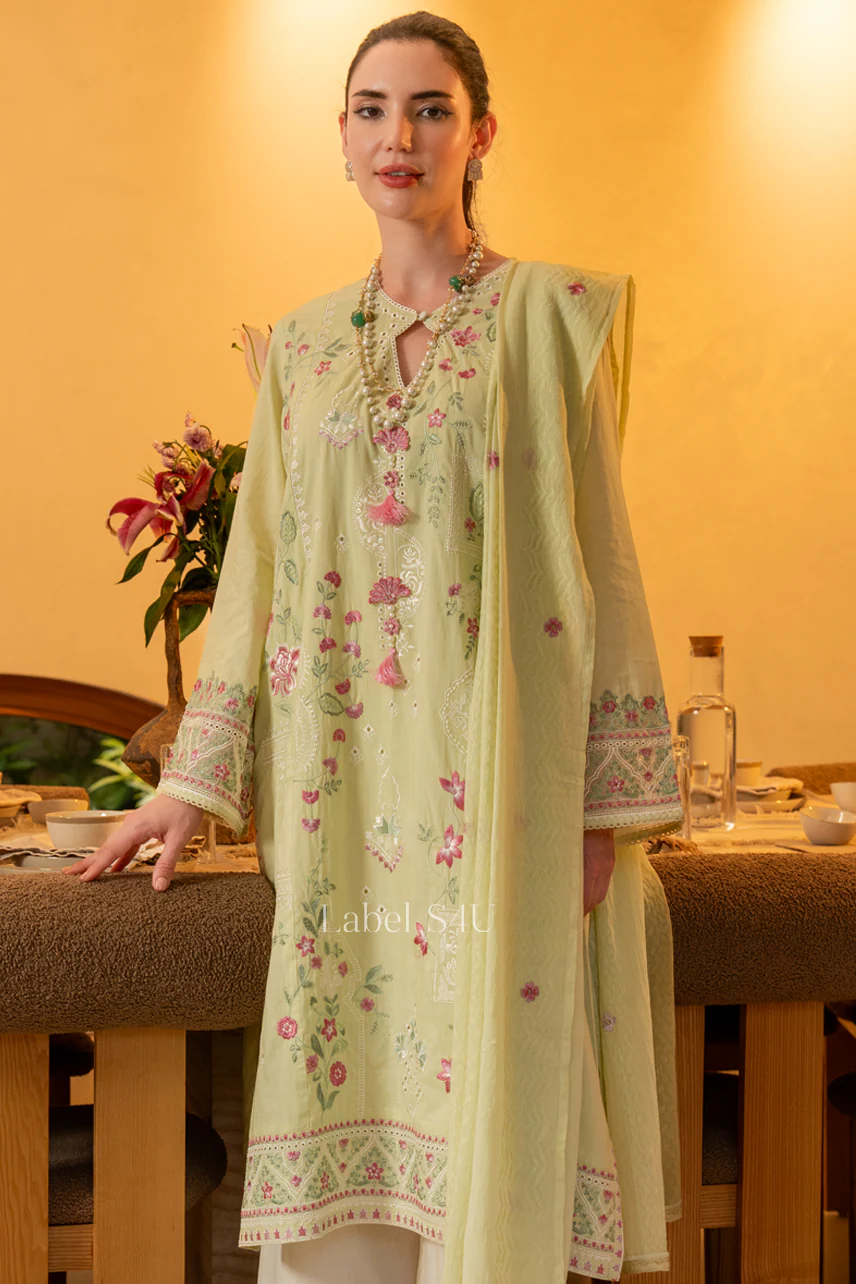Pistachio Poetry Embroidered Suit Set - Image 4