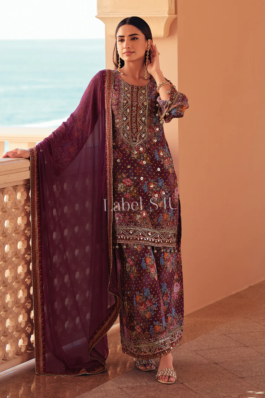 Plum Blossom-Palazzo Set