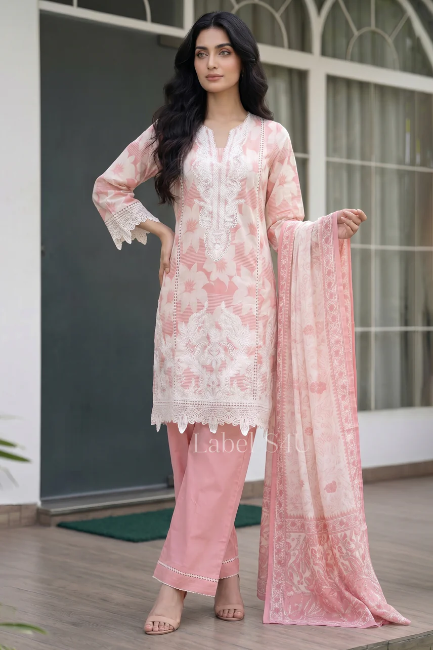 Powder Petal Embroidered Suit Set - Image 4